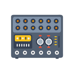 Fototapeta premium Synthesizer Illustration: Modular Analog Music Instrument, Audio Equipment