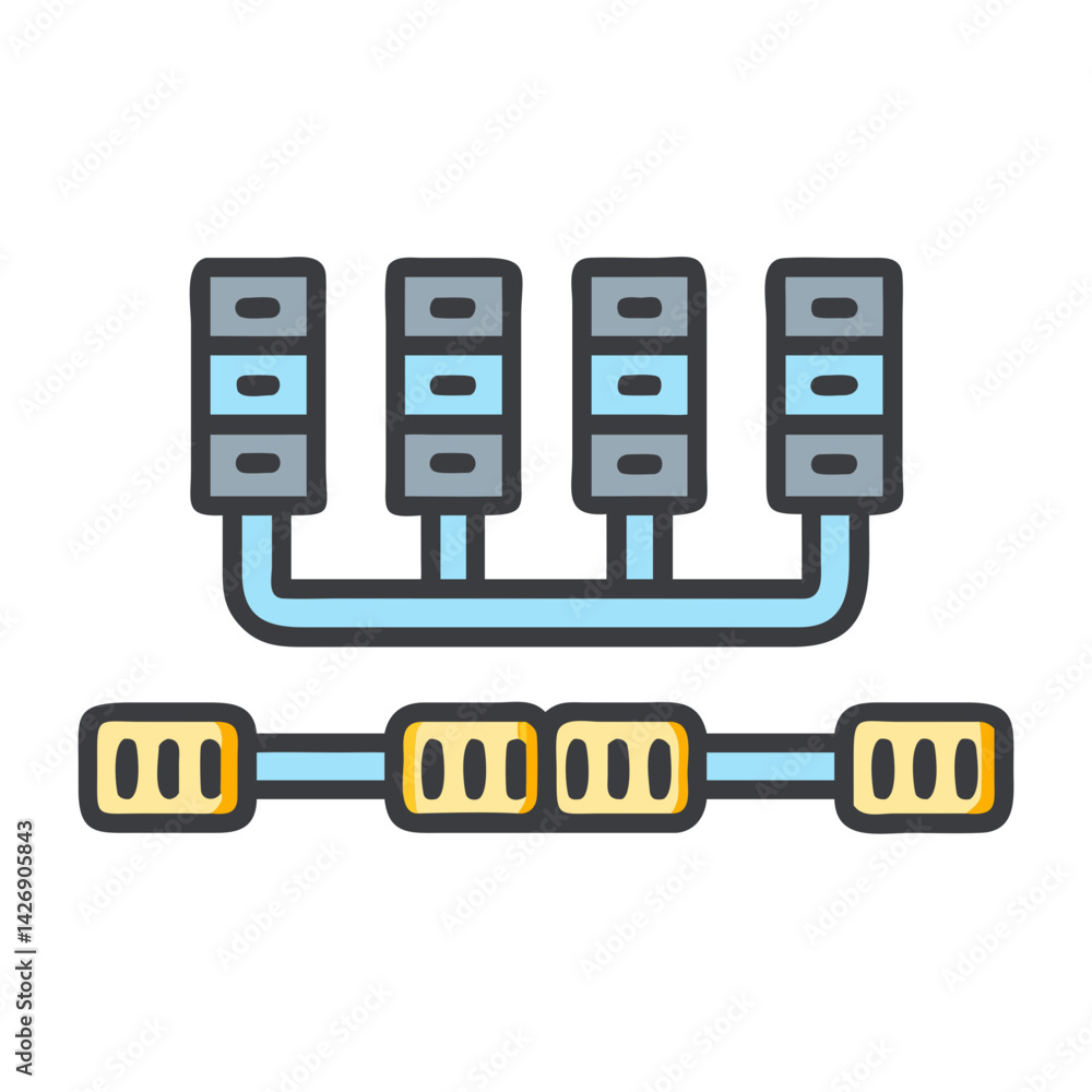 Poster server network connection: data storage and communication infrastructure