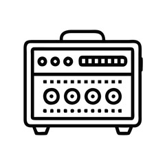 Guitar Amplifier Icon: Musical Equipment and Audio Technology