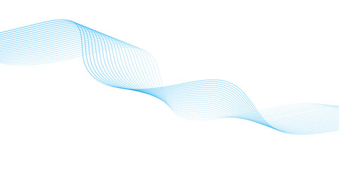 Abstract vector background with blue wavy lines. Blue wave background. Blue lines vector illustration. Curved wave. Abstract wave element.	