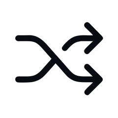 Shuffle Icon: Randomize or Mix Content with Arrows