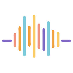 Colorful Sound Wave Illustration on Black Background Design