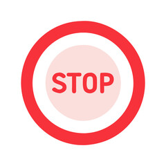 Vector Illustration of a Simple Red Stop Sign
