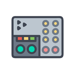 Fototapeta premium Digital Sequencer Vector Illustration on Isolated Black Background