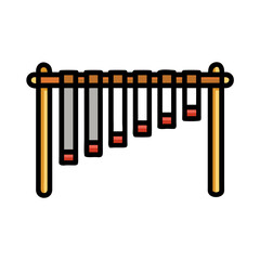 Geometric Hanging Structure with Vertical and Horizontal Elements