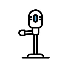 Isolated blue marker dot on pure black background