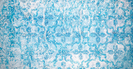 Blue and white retro texture. Nice vintage background..