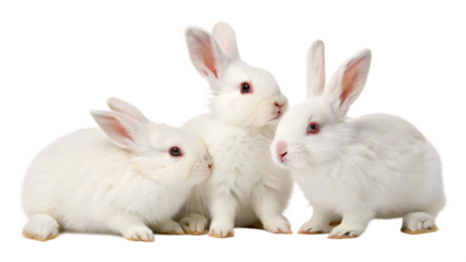 set of rabbit isolated on white background, PNG