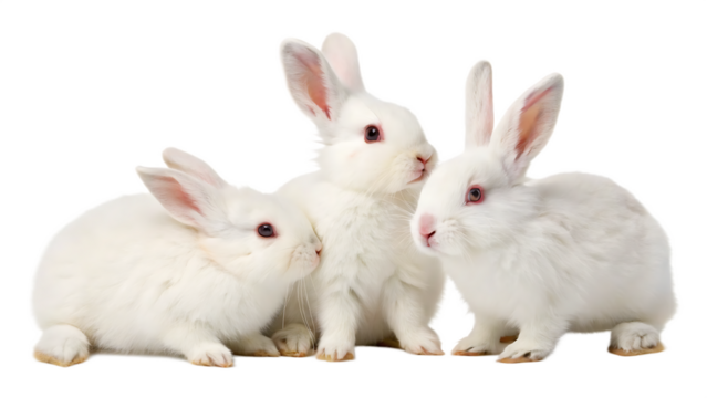 set of rabbit isolated on white background, PNG