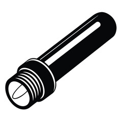 Isolated Black  Vcetor tube light on white background 