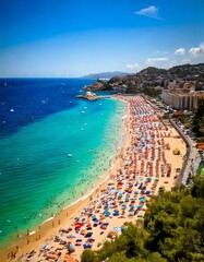 view of the beach in the mediterranean sea