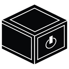 Isolated Black  Vcetor tube light on white background 