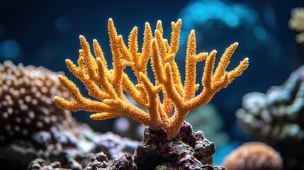 Vibrant coral reef specimen