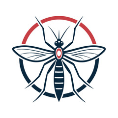 Adobe Illustrator Artwork simple shape mosquito logo design.