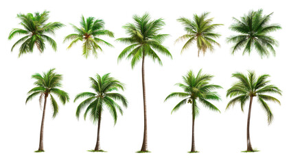 Obraz premium Collection of Coconut Palm Trees
