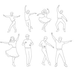 Crowd of people silhouette, cheerful fans people. Big event, concert or sport. Vector illustration