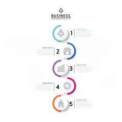 Vector business Presentation Connecting Steps Infographic Template