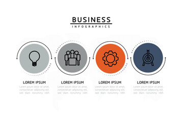 Vector business Presentation Connecting Steps Infographic Template