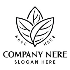 Fototapeta premium Nature-Inspired Logo with Leaves