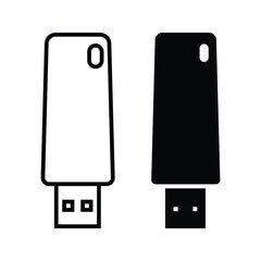 Flashdisk. External Memory icon. Simple 
