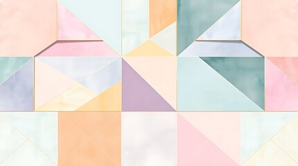 Soft Pastel Geometric Abstract Tiled Background