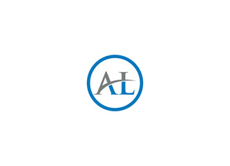 AL letter logo design with vector icon template
