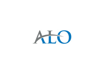 ALO letter logo design with vector icon template