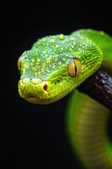 Green Snake on Branch