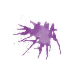 Abstract watercolor stroke of light purple color, hand drawn textured watercolor stain. Painted backdrop with brush stroke. For prints, logos, banners, icons, greeting cards, postcards, backgrounds.