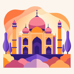 taj mahal vector illustration