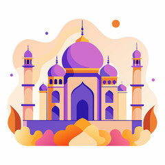 vector illustration of castle