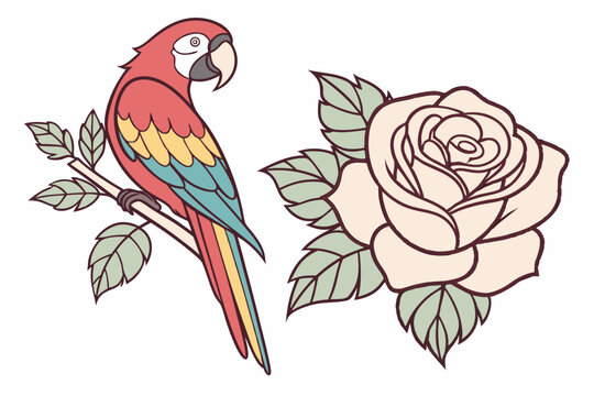 parrot on a branch