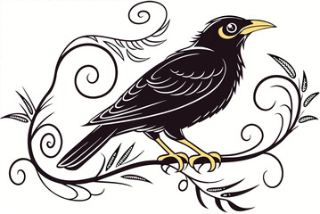 vector illustration of a bird