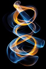 Blue and Yellow Swirl Pattern