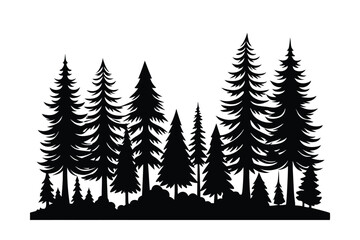 Obraz premium christmas trees vector