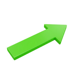 3D arrow isolated on transparent background