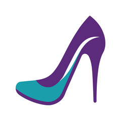 Slim High Heel Icon with Elegant Curve