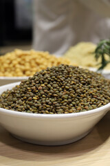 lentejas en una fuente