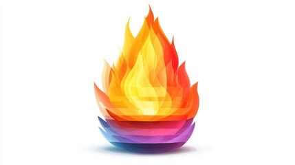 fire flames isolated on white background