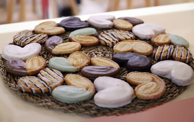 palmeritas de chocolate y hojaldre 