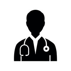 Doctor Black Vector Silhouette