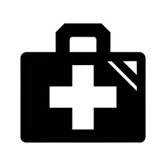 First Aid Black Vector Silhouette