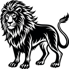 Fototapeta premium Lion Animal Vector Silhouette