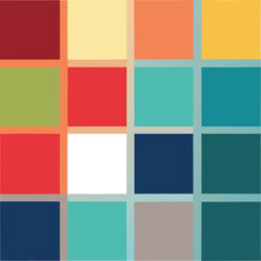 Minimalist Squares in Various Shades for Color Palette 