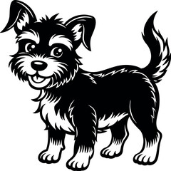 Vector Illustration of a Cartoon Dog