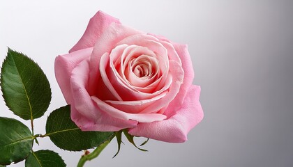 Fototapeta premium single pink rose on transparent background