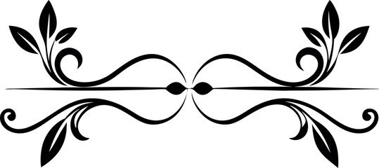 Vintage Style Floral Separator Vector for Invitations.