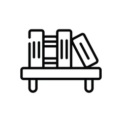 Bookshelf  Icon vector stock illustration