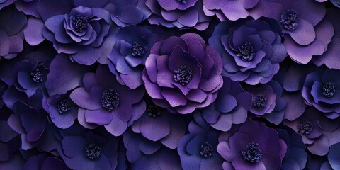 Purple flowers with black centers