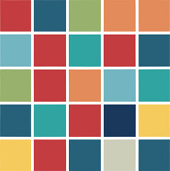 Minimalist Squares in Various Shades for Color Palette 